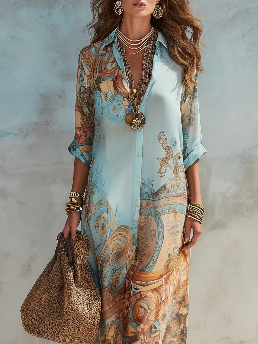 Ara-Vestido camisero bohemio Camille