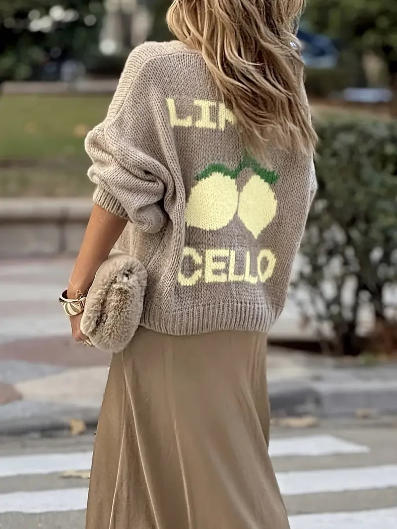 Cárdigan de limón para mujer