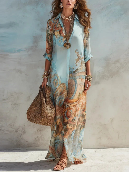 Ara-Vestido camisero bohemio Camille