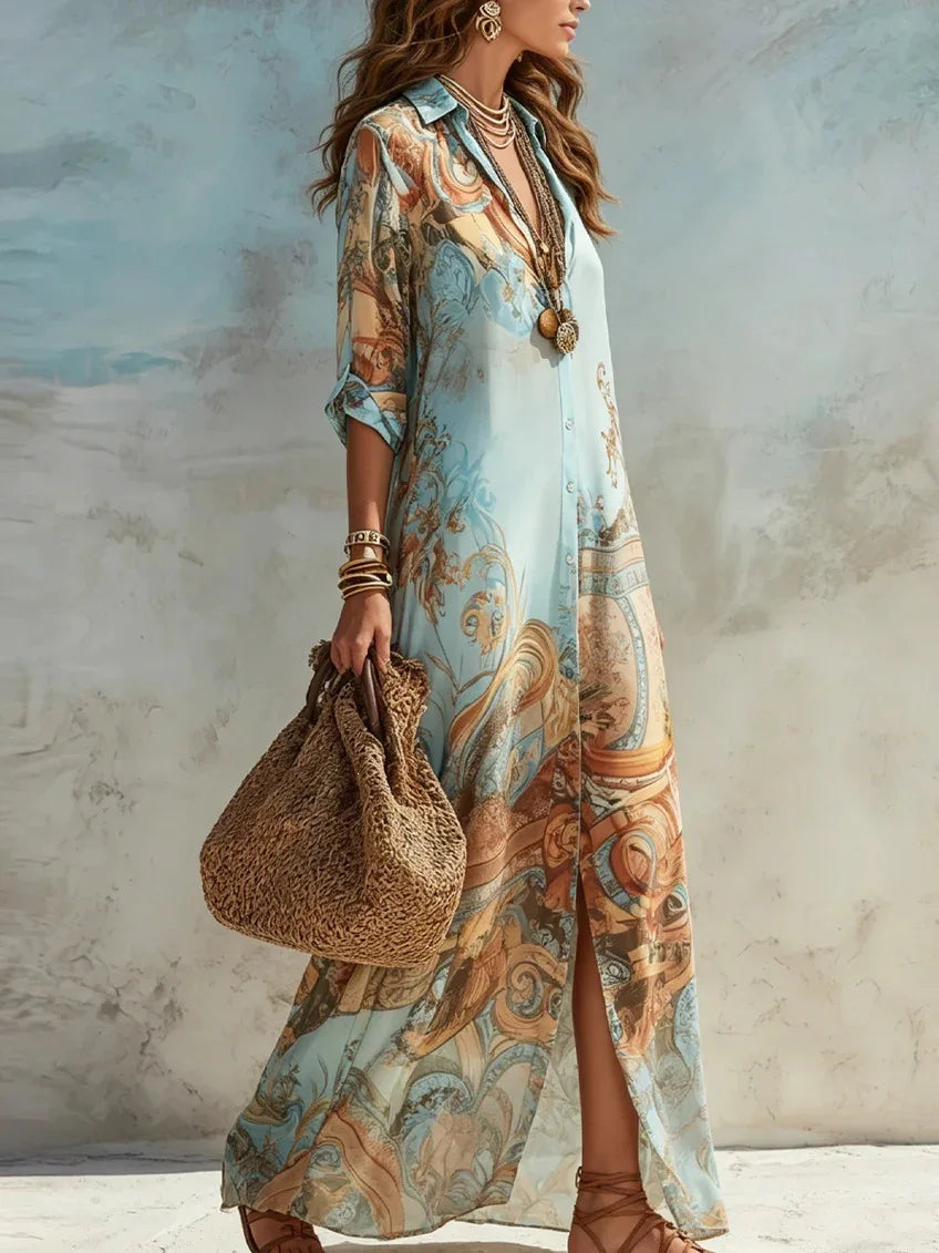 Ara-Vestido camisero bohemio Camille